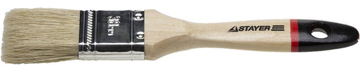 STAYER UNIVERSAL-EURO 38 мм, 1,5″ светлая натуральная щетина, деревянная ручка, Плоская кисть (0102-038) - фото 494641