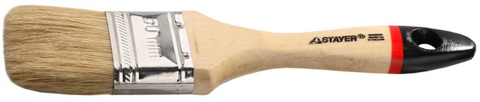 STAYER UNIVERSAL-EURO 50 мм, 2″ светлая натуральная щетина, деревянная ручка, Плоская кисть (0102-050) - фото 494642