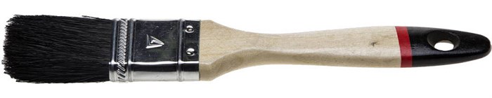 STAYER UNIVERSAL-EURO 25 мм, 1″ чёрная натуральная щетина, деревянная ручка, Плоская кисть (01022-025) - фото 494647