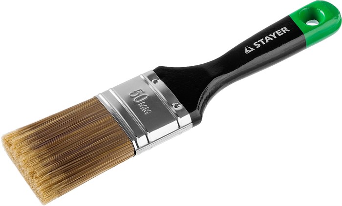 STAYER AQUA-KANEKARON 50 мм, 2″ искусственная щетина, деревянная ручка, Плоская кисть (0106-050) - фото 494700