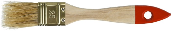 ЗУБР УНИВЕРСАЛ 25 мм, 1″ светлая натуральная щетина, деревянная ручка, плоская кисть, ОПТИМА (01099-025) - фото 494817