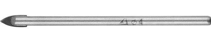 STAYER 4 мм, 2х кромка, цилиндр хвостовик, Сверло по стеклу и кафелю (2986-04) - фото 500598