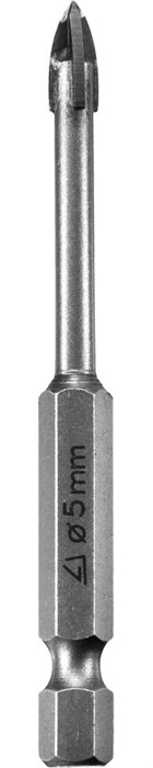 STAYER 5 мм, 4х кромка, HEX 1/4, Сверло по стеклу и кафелю (2985-05) - фото 500645