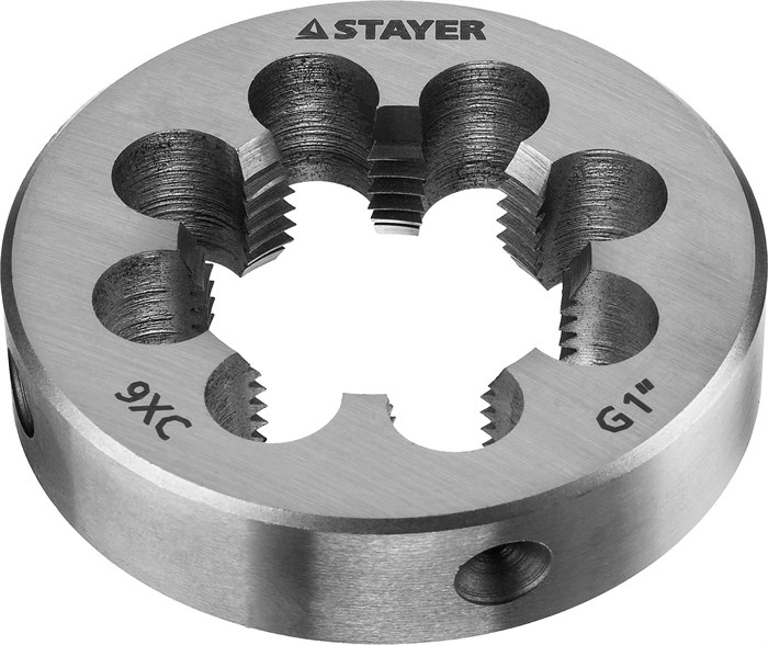 STAYER G 1`` плашка круглая ручная, инструментальная сталь - фото 500981