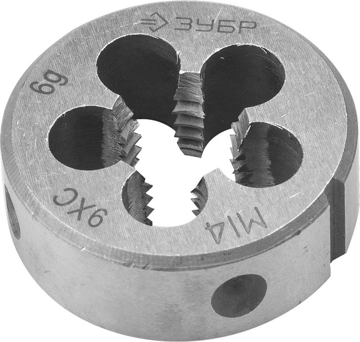 ЗУБР М14x1.5мм, сталь 9ХС, Плашка круглая ручная (4-28022-14-1.5) - фото 500994