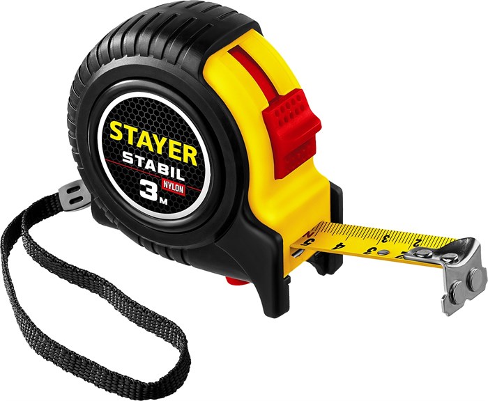STAYER Stabil, 3 м х 16 мм, рулетка с двухсторонней шкалой, Professional (34131-03) - фото 502958