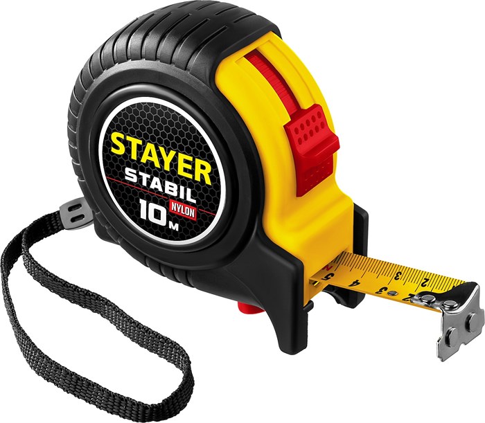 STAYER Stabil, 10 м х 25 мм, рулетка с двухсторонней шкалой, Professional (34131-10) - фото 502966