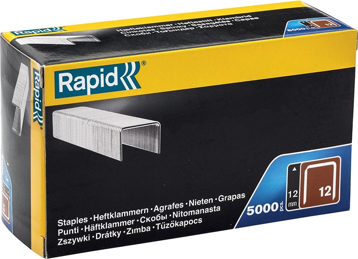 RAPID тип 80 12 мм, 5000 шт, Тонкие широкие скобы (40100520) - фото 503932