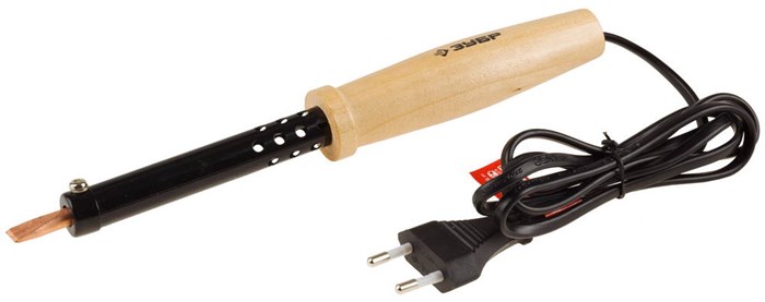ЗУБР 80Вт клин, Электропаяльник с деревянной рукояткой (55405-80_z01) - фото 505031