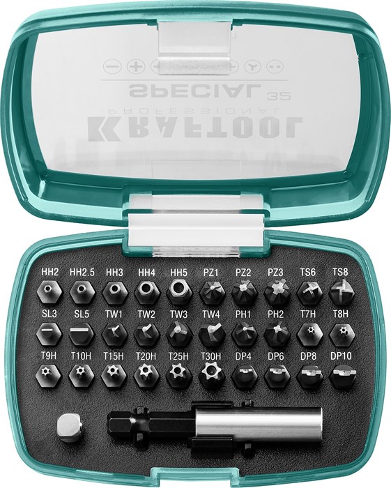 KRAFTOOL Special-32 с адаптером 32 шт, Набор специальных бит (2610-H32) - фото 505128