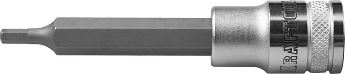 KRAFTOOL HEX, 1/2″, Н3, удлиненная торцовая бита-головка (27909-03) - фото 505843