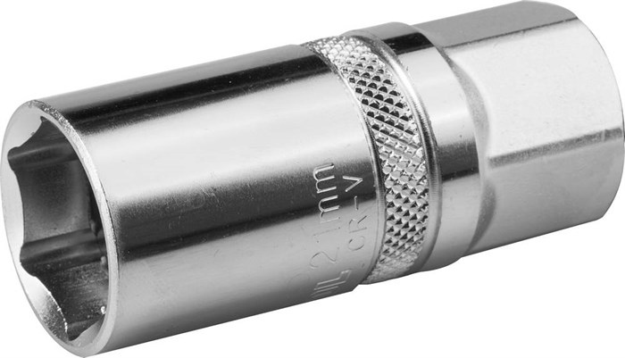 KRAFTOOL 1/2″, 21 мм, свечная торцовая головка с резиновой вставкой (27812-21) - фото 505970