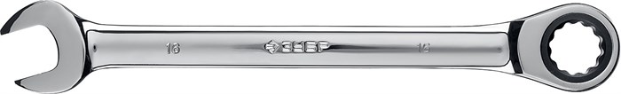 ЗУБР 16 мм, комбинированный трещоточный гаечный ключ, Профессионал (27074-16) - фото 506396