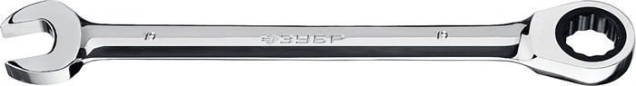 ЗУБР 19 мм, комбинированный трещоточный гаечный ключ, Профессионал (27074-19) - фото 506400