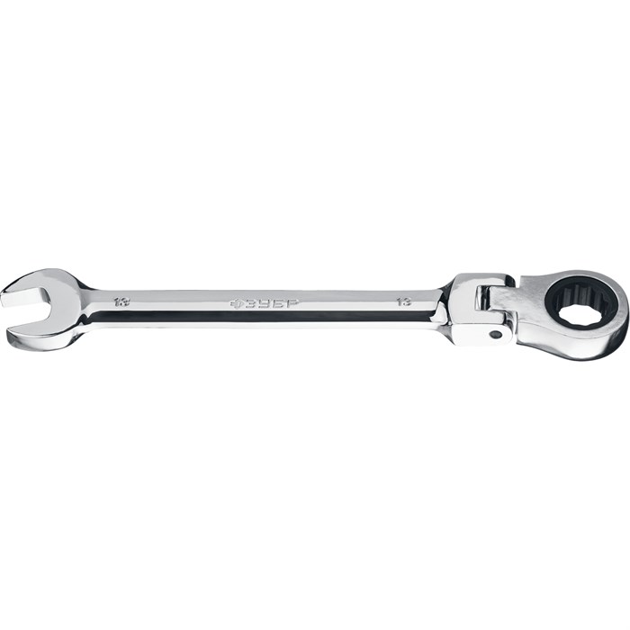 ЗУБР 13 мм, шарнирный трещоточный гаечный ключ, Профессионал (27101-13) - фото 506424