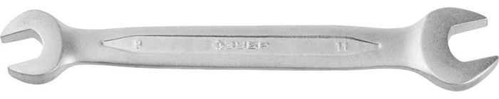 ЗУБР 9 x 11 мм, рожковый гаечный ключ, Профессионал (27027-09-11) - фото 506485