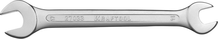 KRAFTOOL 14 х 17 мм, рожковый гаечный ключ (27033-14-17) - фото 506495