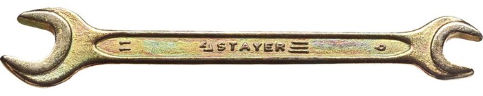 STAYER 9 x 11 мм, рожковый гаечный ключ (27038-09-11) - фото 506515