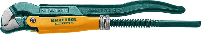 KRAFTOOL PANZER-S, №0, 1/2″, 240 мм, Трубный ключ с изогнутыми губками (2733-05) - фото 506779
