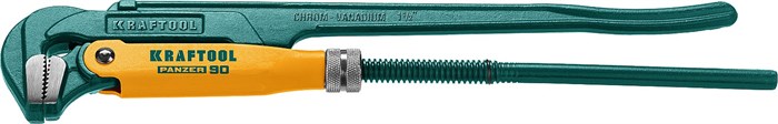 KRAFTOOL PANZER-90, №2, 1.5″, 440 мм, Трубный ключ с прямыми губками (2734-15) - фото 506815