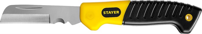 STAYER Монтерский складной нож прямое лезвие (45408) - фото 508787