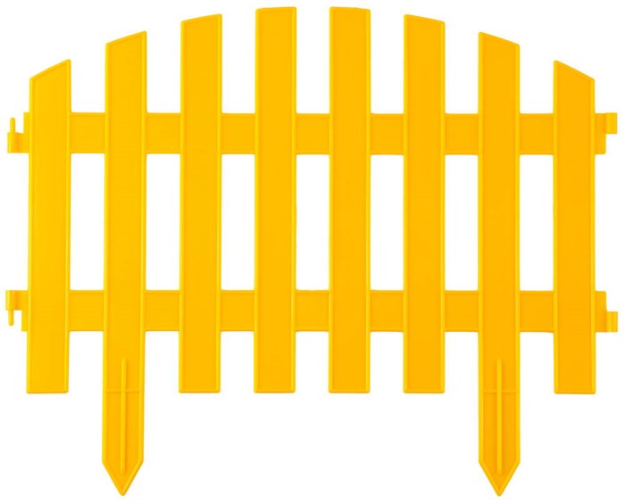 GRINDA Ар Деко, 28 х 300 см, желтый, 7 секций, декоративный забор (422203-Y) - фото 510511