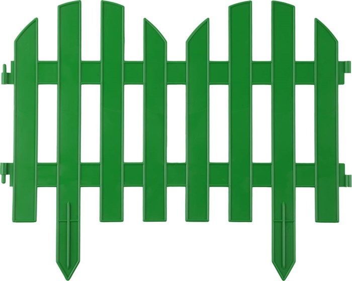 GRINDA Палисадник, 28 х 300 см, зеленый, 7 секций, декоративный забор (422205-G) - фото 510512
