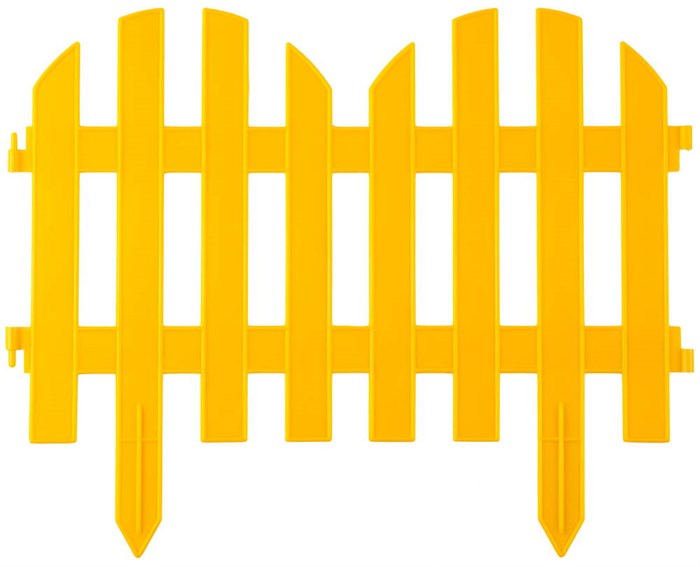 GRINDA Палисадник, 28 х 300 см, желтый, 7 секций, декоративный забор (422205-Y) - фото 510514