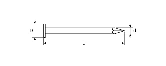 ЗУБР 120 х 4.0 мм, гвозди с большой потайной головкой, цинк, 6 шт (4-305096-40-120) - фото 511000