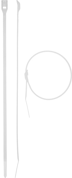 ЗУБР КОБРА 4.6 х 370 мм, нейлон РА66, кабельные стяжки с плоским замком белые, 25 шт, Профессионал (30930-46-370) - фото 514558