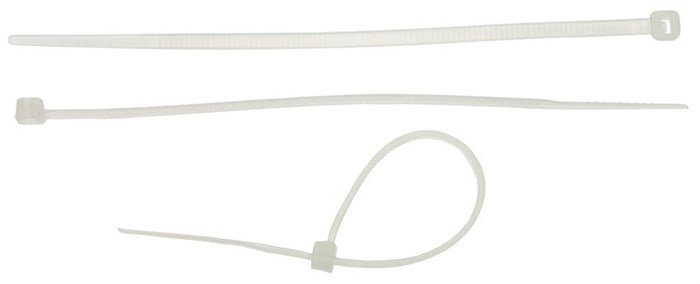 ЗУБР КС-Б2 2.5 x 100 мм, нейлон РА66, кабельные стяжки белые, 50 шт, Профессионал (4-309017-25-100) - фото 514564
