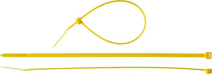 ЗУБР КС-Ж1 2.5 x 100 мм, нейлон РА66, кабельные стяжки желтые, 100 шт, Профессионал (309050-25-100) - фото 514594