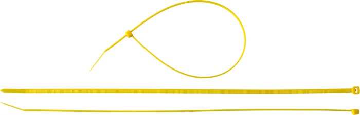 ЗУБР КС-Ж1 3.6 x 300 мм, нейлон РА66, кабельные стяжки желтые, 100 шт, Профессионал (309050-36-300) - фото 514598