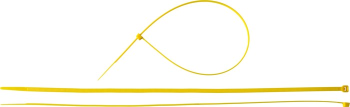ЗУБР КС-Ж1 4.8 x 400 мм, нейлон РА66, кабельные стяжки желтые, 100 шт, Профессионал (309050-48-400) - фото 514600