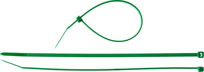 ЗУБР КС-З1 2.5 x 150 мм, нейлон РА66, кабельные стяжки зеленые, 100 шт, Профессионал (309060-25-150) - фото 514604