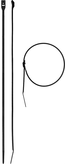 ЗУБР КОБРА 3.6 х 205 мм, нейлон РА66, кабельные стяжки с плоским замком черные, 50 шт, Профессионал (30935-36-205) - фото 514661