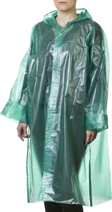 STAYER S-XL, зеленый, полиэтилен, 50 микрон, плащ-дождевик (11610) - фото 515120