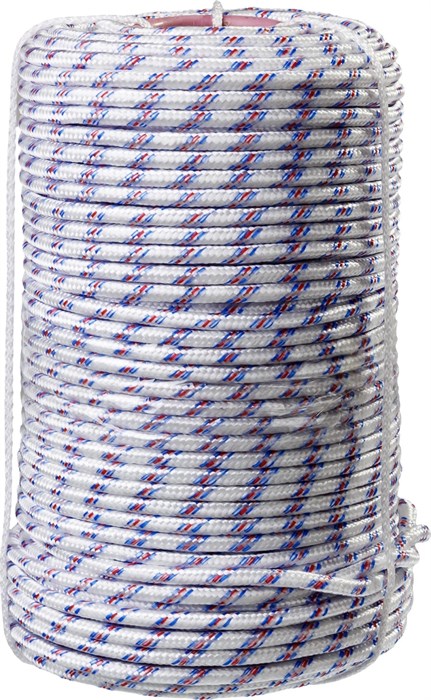 СИБИН d 8 мм, 16-прядный, 100 м, плетёный с сердечником, полипропиленовый фал (50215-08) - фото 515317