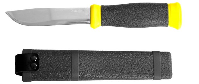 STAYER 110 мм, пластиковые ножны, туристический нож (47630) - фото 515500