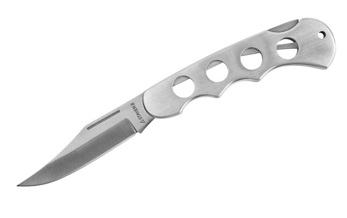 STAYER 80 мм, цельнометаллическая облегченная рукоятка, складной нож (47613) - фото 515503