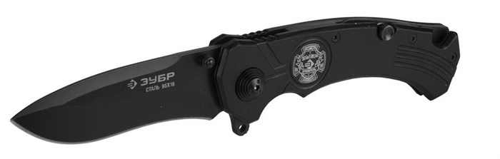 ЗУБР Хранитель 210 мм, лезвие 85 мм, металлическая рукоятка, наконечник для стекол, складной нож (47710) - фото 515513