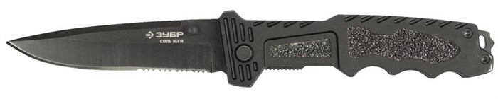 ЗУБР Диверсант 265 мм, лезвие для рубки 6х120 мм, металлическая рукоятка, складной тактический нож (47717) - фото 515520