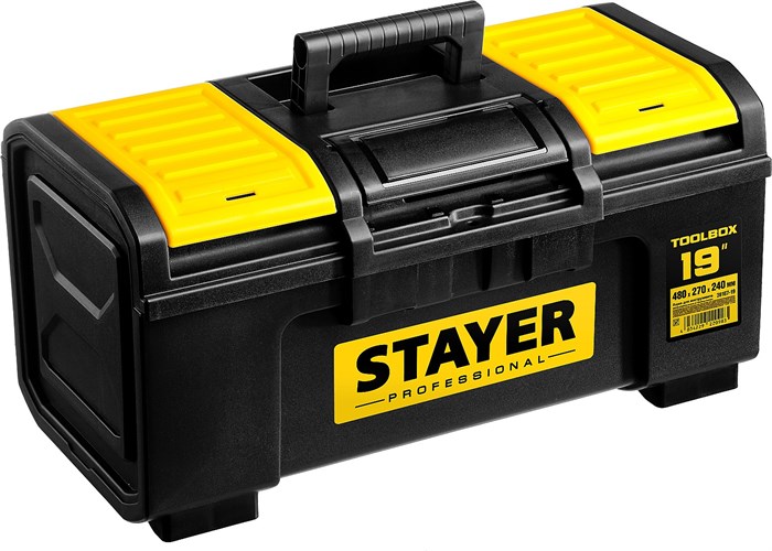 STAYER TOOLBOX-19, 480 х 270 х 240, пластиковый ящик для инструментов, Professional (38167-19) - фото 515842