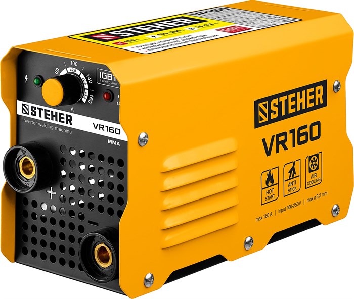 STEHER ММА, 160 А, сварочный аппарат инверторный, макс. электрод Ø 3.2 мм (VR-160) - фото 517515