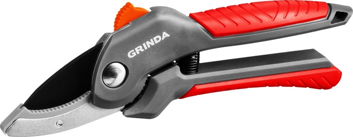 GRINDA G-24, 200 мм, с двухкомпонентными рукоятками, контактный секатор (423124) - фото 518792