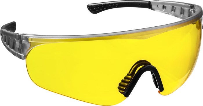 STAYER PRO-X жёлтые, широкая монолинза, открытого типа, защитные очки (2-110435) - фото 518877