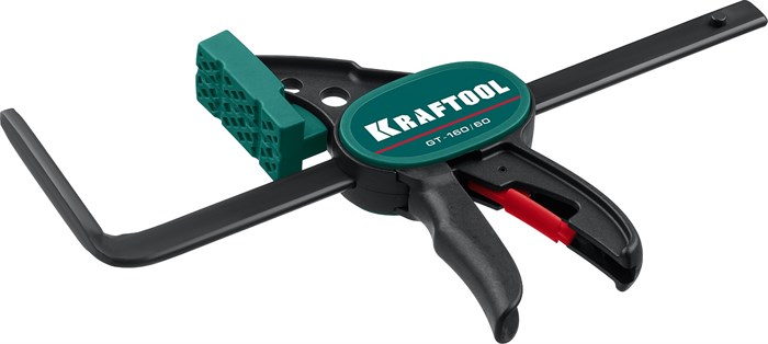 KRAFTOOL GT-160/60 мм, универсальная, быстрозажимная, в T-track, пистолетная струбцина, KRAFTFLEX (32237) - фото 519835