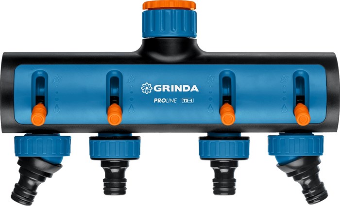 GRINDA TS-4, 3/4″ - 1″, четырехканальный, с внутренней резьбой, поливочные распределители, PROLine (8-426313) - фото 520561