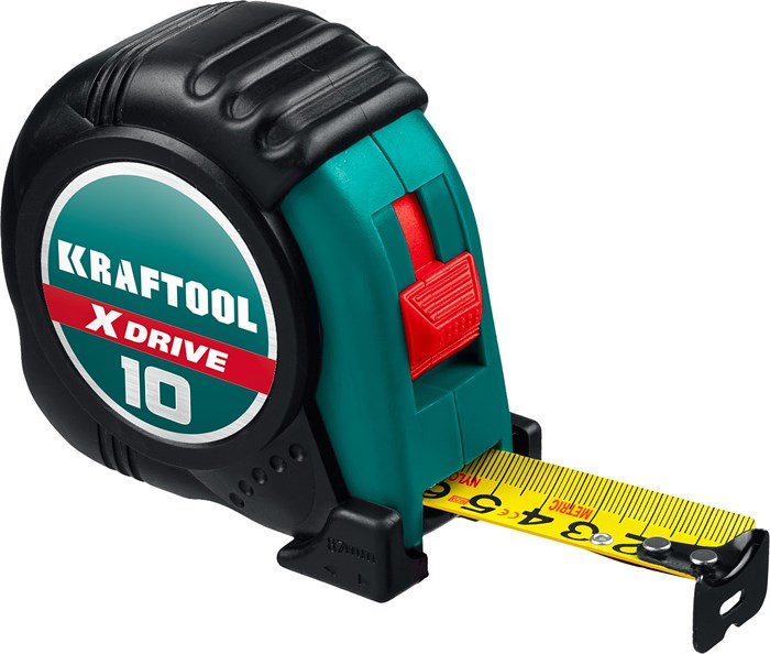 KRAFTOOL X-Drive, 10 м х 25 мм, рулетка (34122-10) - фото 521392