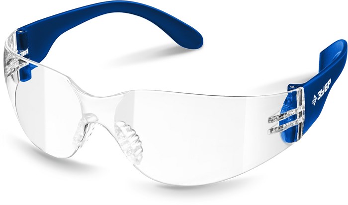ЗУБР БАРЬЕР прозрачные, облегчённые, линза устойчивая к царапинам и запотеванию, открытого типа, защитные очки (110487) - фото 523174